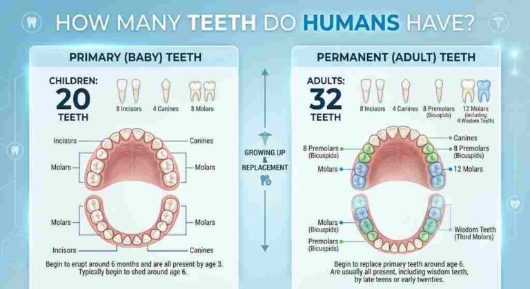 how many teeth do humans have