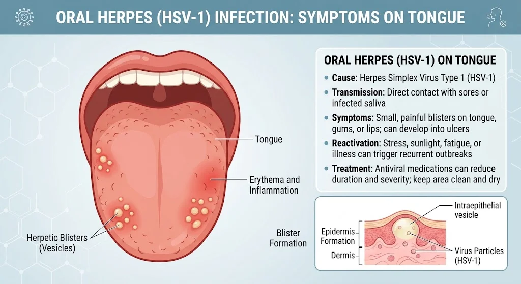 Herpes on Tongue
