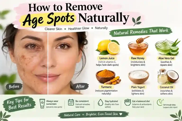 How to remove age spots naturally with natural skincare remedies and tips